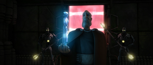 Dooku, using Skywalker's communicator, contacted Senator Amidala.