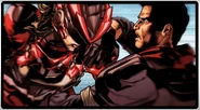 Flamewing's death and defeat by Templar by using a knife.