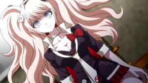 Junko standing in silence upon realizing she had been defeated.