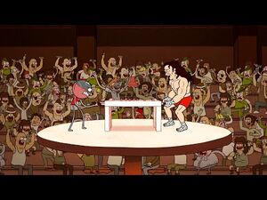 Regular Show - Benson Vs Chong In Stick Hockey