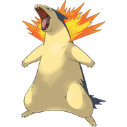 Typhlosion (player dependent, if the player chose Chikorita)