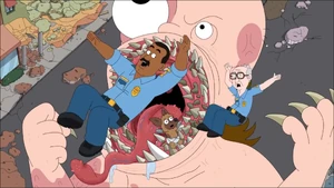 Fitz, Junior, and Hopson Falling Into Dobby's Mouth.png (2.27 MB) Dobby eating Gerald Fitzgerald, Stanley Hopson, and Junior.