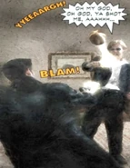 Max shoots Vinnie in his stomach, wounded fatally.