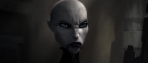 Boba states he'll pay her once the job is done, which does not sit well with Ventress.