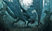 Concept design of Jabberwocky for Tim Burton's Alice in Wonderland