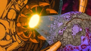 Unicron about to eat a planet.