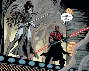 Mighella prepares to fight Maul.