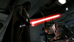 Darth Vader declares Starkiller his Sith apprentice.