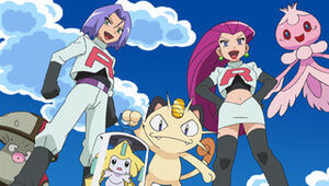 Team Rocket with Jirachi.