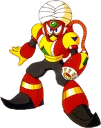 Flame Man's artwork of Mega Man 6.