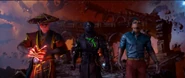 Khaos Rain with the other Khaos variants gathering by Noob Saibot's side.
