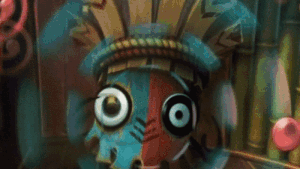 Kalimba attempting to hypnotize Donkey Kong