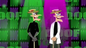 2nd Doofenshmirtz and his original counterpart singing "Brand New Best Friend".