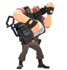 Stock taunt for Heavy with his Minigun