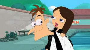 Doofenshmirtz and his daughter Vanessa.