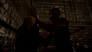 Reverse-Flash's first fight with the Flash who defeats and incarcerates him.