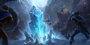 Trundle summoning an Ice Pillar.