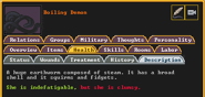 Description of the Boiling Demon.
