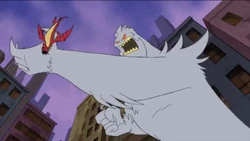 Diente (in his monster form) fighting Jake