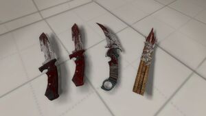The Legion's weapons.