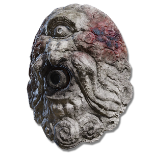 A shield crafted in the Fell God's image.