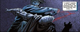The rapist sadistically beating Moon Knight.
