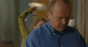 Phil is about to get attacked by Lisa after he shuts her down when being confronted over his one-night stand with Mel.