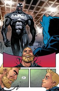 Edward Brock (Earth-616),Venom (Klyntar) (Earth-616), and Dylan Brock (Earth-616) from Venom Venom Vol 4 19 0001