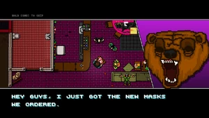 Mark bringing home a box of rooster masks for his friends.