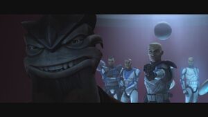 Krell taunting Captain Rex.