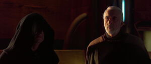 Tyranus met with his Master and informed him that events were moving forward and the long-planned war had begun which pleased Sidious with what his apprentice had accomplished and that things were going according to his plan.