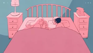 ThanatosImage8.jpg (104 KB) Thanatos sleeping next to the protagonist.