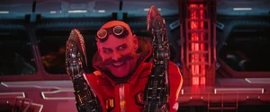 That's what I call "Mantis Scaping"! Dr. Eggman after slashing Gerald's mustache in half