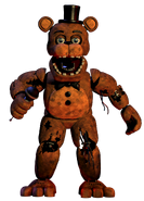 Withered Freddy in his unwithered form is the animatronic that is on the FFPS version of Fazbear Entertainment's logo.