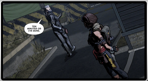 Wraith warning Sophia about ten minutes.