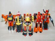 The original Predacon figures in their robot modes