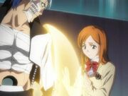 Orihime heals Grimmjow