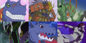 Six different Digimon villains.