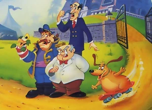 Dr. Applecheek with Pristine Figg's other accomplices.