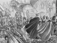 Silverwing being present at Jaehaerys and Alysanne's wedding.