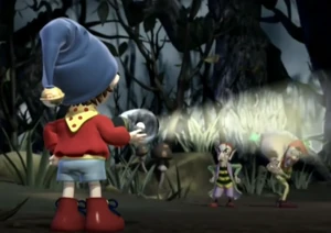Noddy facing Sly and Gobbo