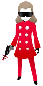 The Overseer from Persona Q2: New Cinema Labyrinth having a similar resemblance to Ikutsuki