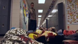 Drew killing several students.