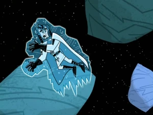 Danny throws a snowball at Vlad freezing him.