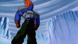 Piccolo fruitlessly attacks Super Android 13.