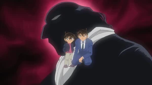 Conan and Shinichi vs. Karasuma.