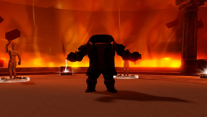 Headless Horseman in his showdown against the players.