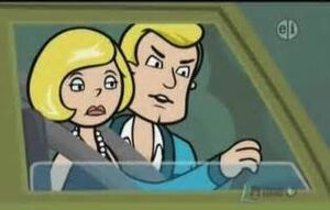 Victoria's parents glaring at her.