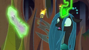 Queen Chrysalis telling Cozy Glow that Grogar didn't leave her in charge.
