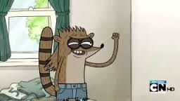 Rigby taking matters with death punch of every person who punched him.